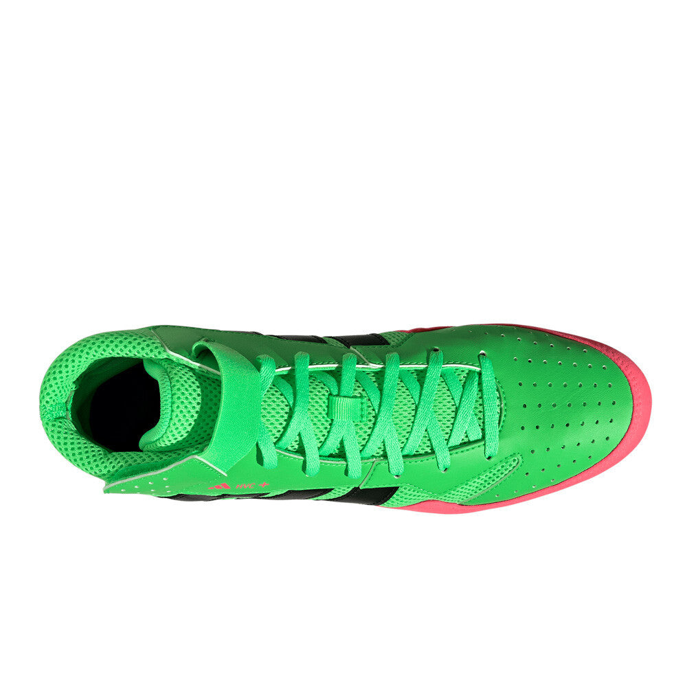 adidas HVC Plus Men's Wrestling Shoes - Screaming Green/Solar Turbo/Core Black