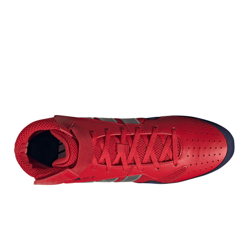 adidas HVC Plus Men's Wrestling Shoes - Better Scarlet/Silver Metallic/Dark Blue