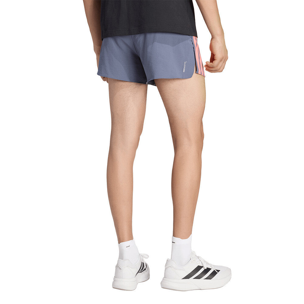 adidas Adizero Gel Pocket 3 Inch Men's Running Shorts - Onix/Solar Turbo