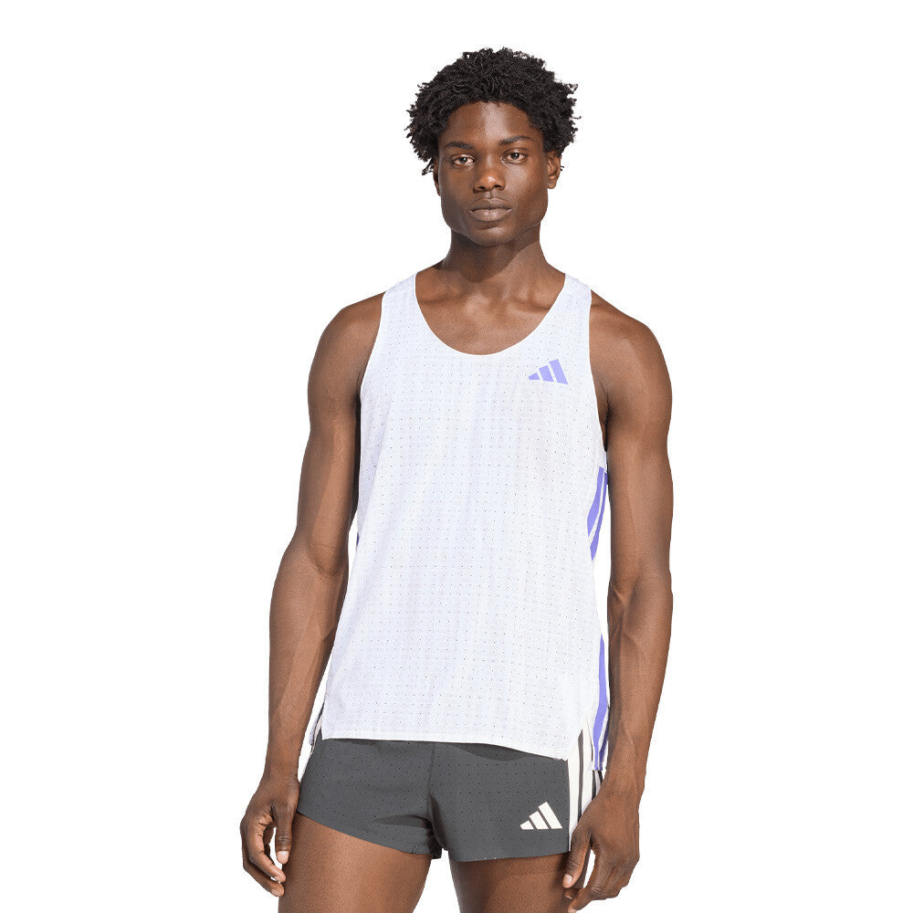 adidas Adizero Men's Running Vest - White/Solar Purple