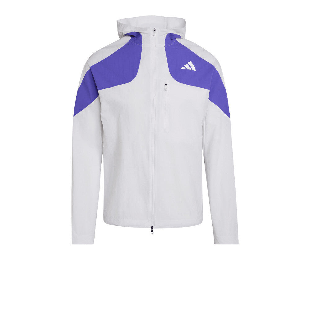 adidas Adizero Running Men's Jacket - White/Solar Purple