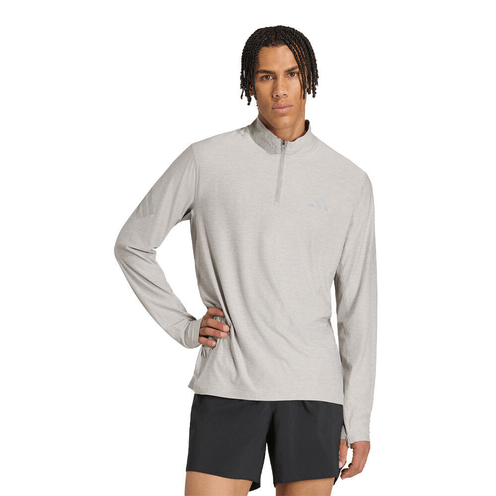adidas ADI365 Iconic Half-Zip Men's Top - Medium Grey Heather