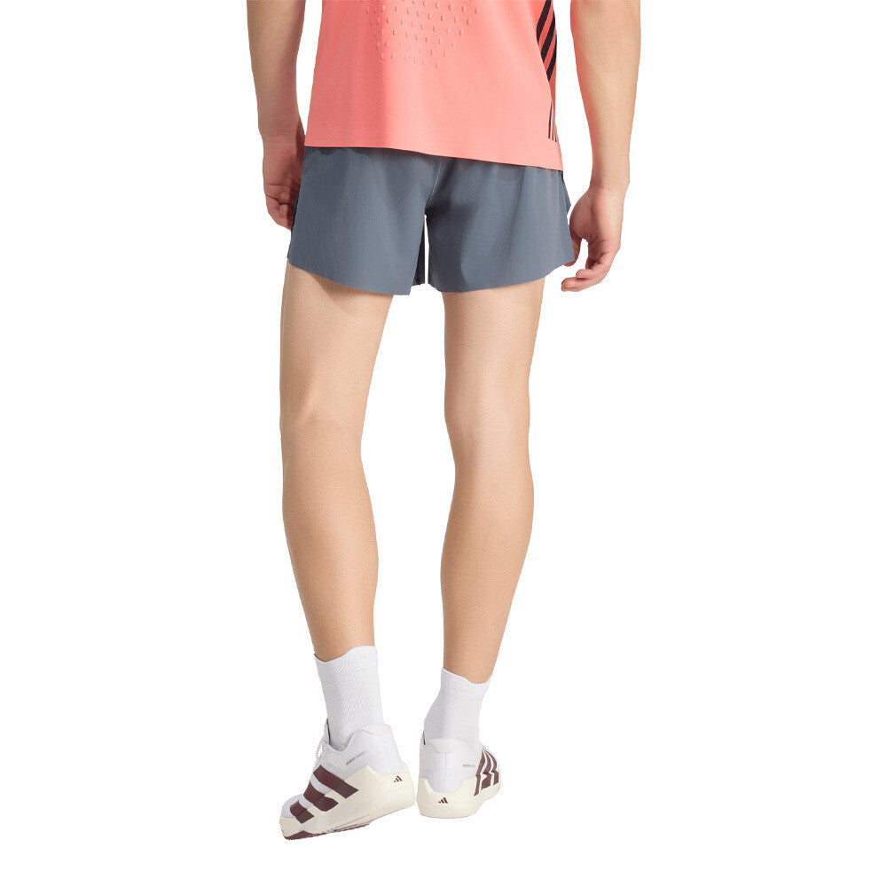 adidas Adizero Pro Running Gel Pocket Men's Shorts - Onix/Solar Turbo