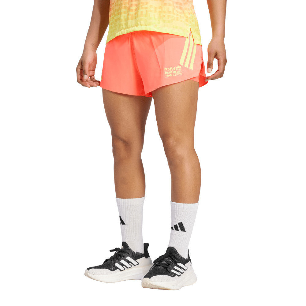 adidas Berlin Marathon Climacool 2-in-1 Women's Shorts - Solar Turbo