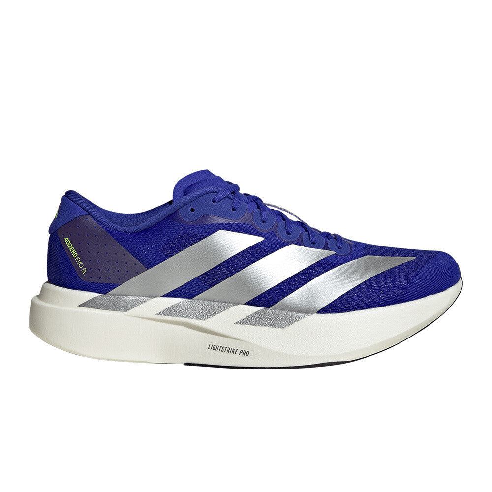 adidas Adizero Evo SL Men's Running Shoes - Lucid Blue/Silver Metallic/Lucid Lemon