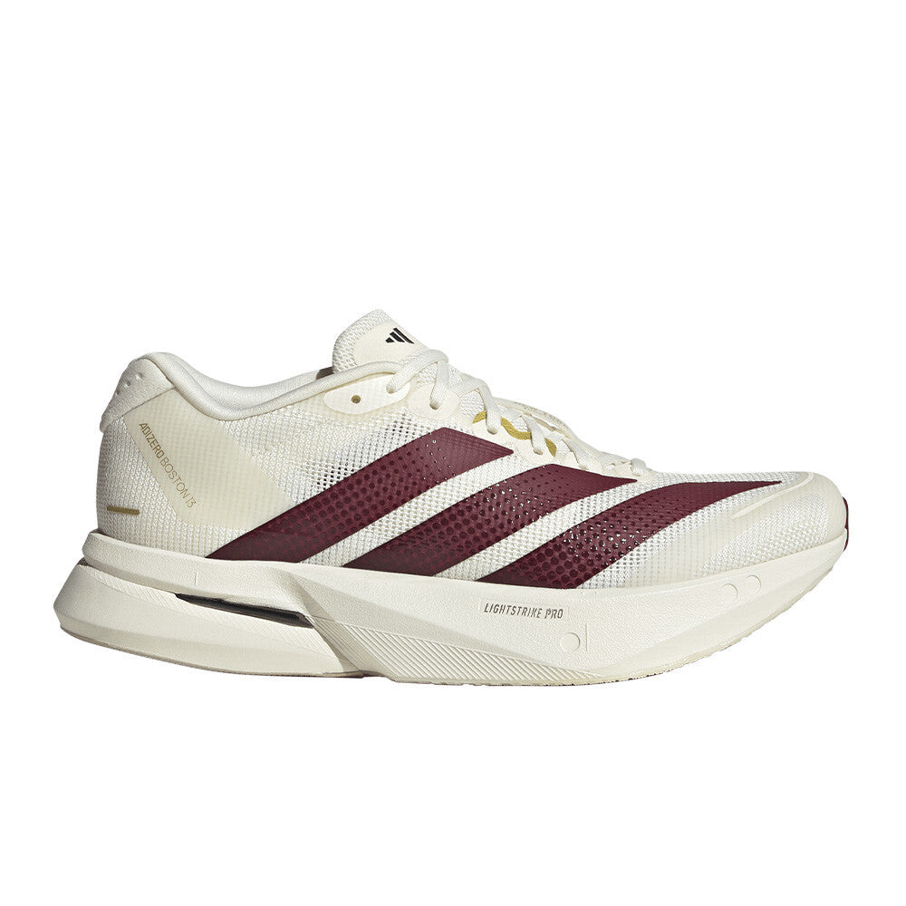 adidas Adizero Boston 13 Women's Running Shoes - Off White/Shadow Red/Gold Metallic