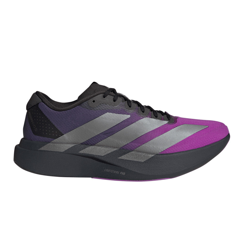 adidas Adizero Evo SL Woven Men's Running Shoes - Carbon/Iron Metallic/Shock Purple