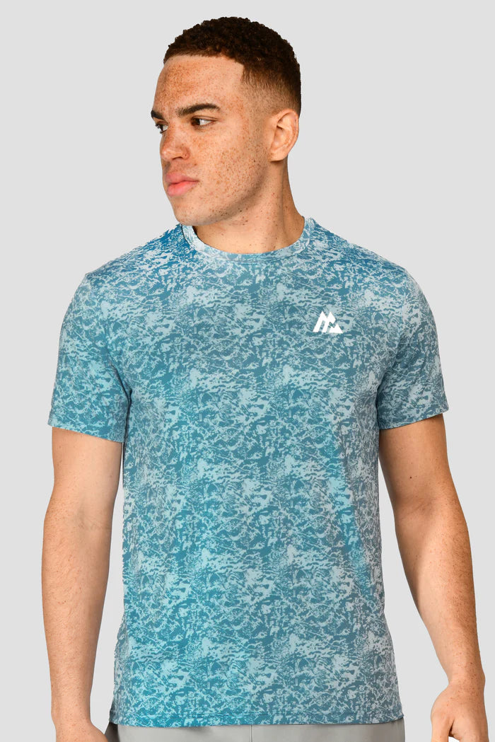 MONTIREX ALTO PRINTED T SHIRT - MOONSTONE/STEEL BLUE