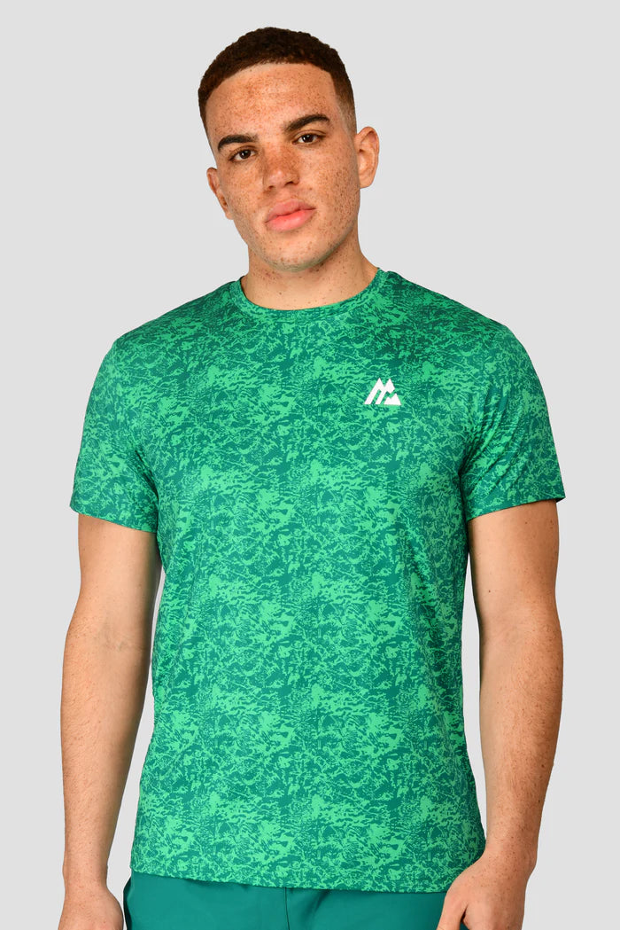 MONTIREX ALTO PRINTED T SHIRT - MOUNTAIN MEADOW/DEEP SEA