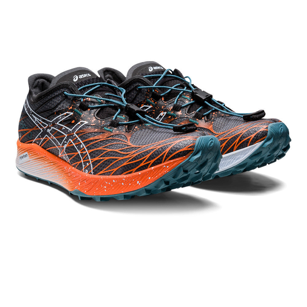 ASICS Fuji Speed Women's Trail Running Shoes - Black/Nova Orange