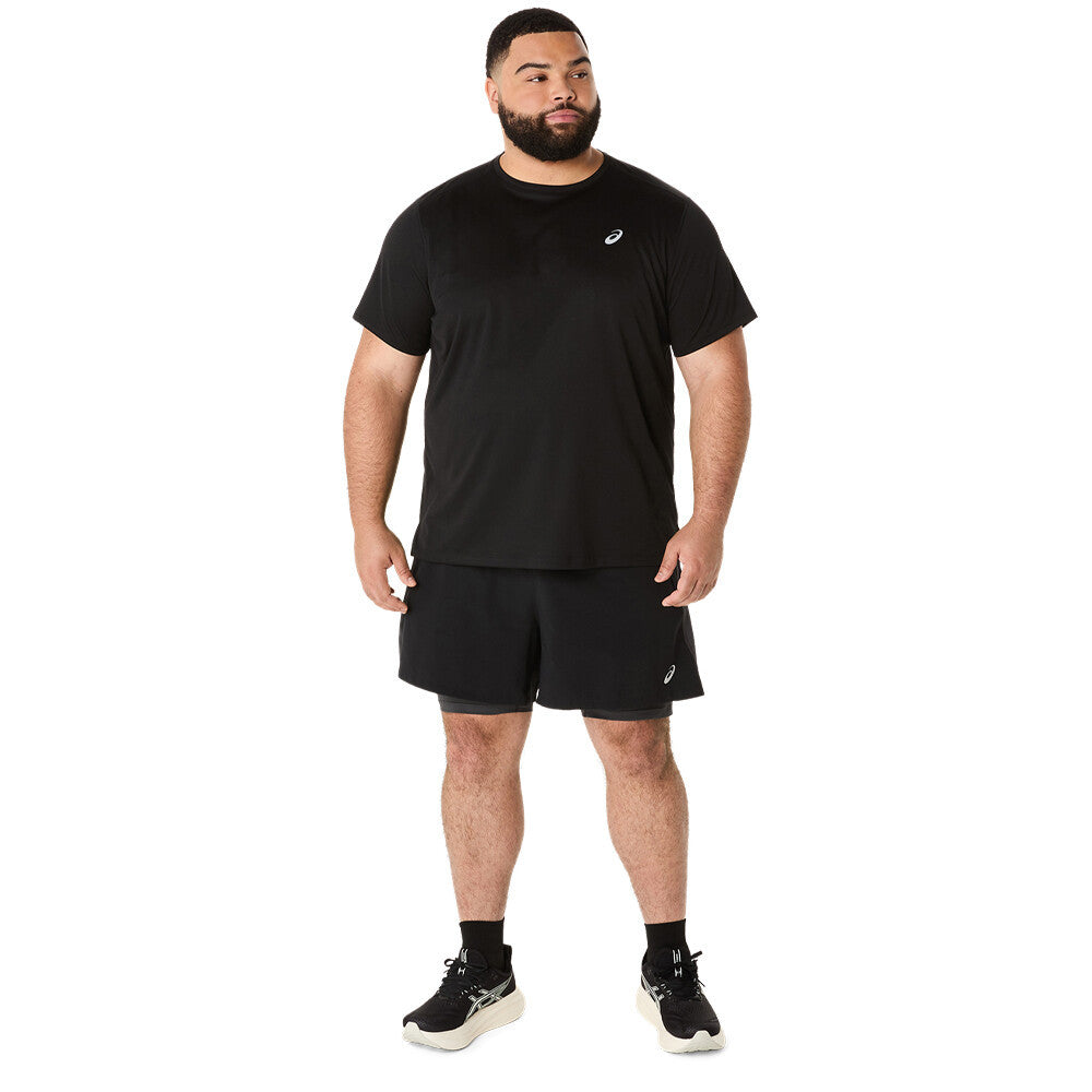 ASICS Road 2N1 5 Inch Men's Shorts - Performance Black/Graphite Grey