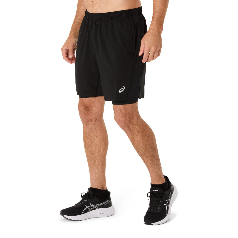 ASICS Core 2N1 7 Inch Men's Running Shorts - Performance Black