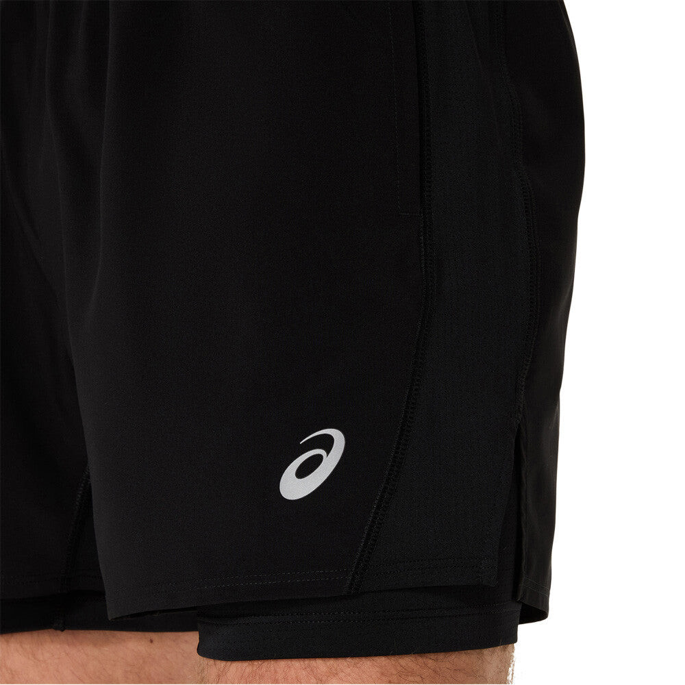 ASICS Core 2N1 5 Inch Men's Running Shorts - Performance Black