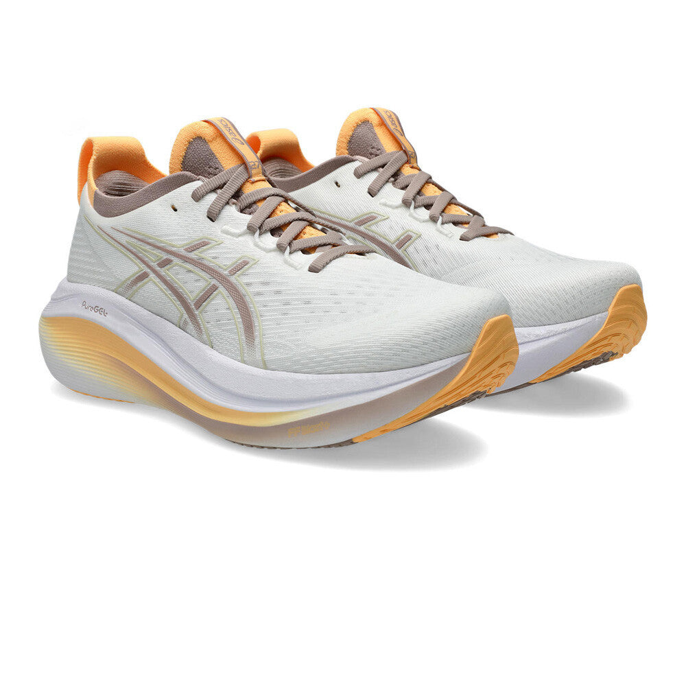 ASICS Gel-Nimbus 27 Women's Running Shoes - White/Fawn