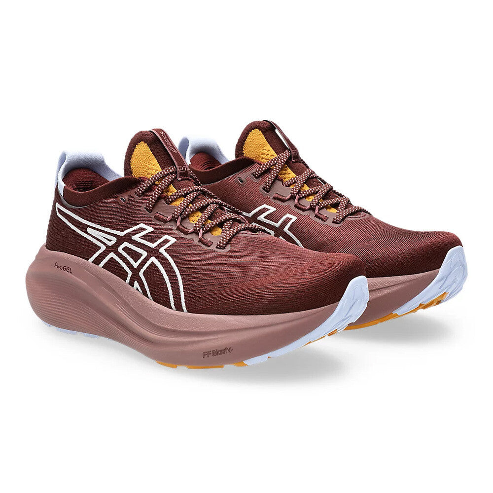ASICS Gel-Nimbus 27 TR Women's Trail Running Shoes - Nature Bathing/Dark Red Planet