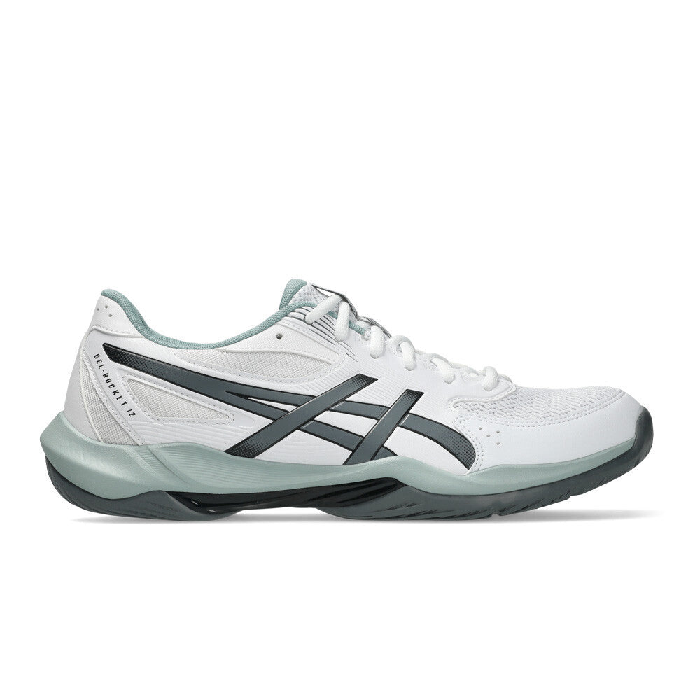 ASICS Gel-Rocket 12 Men's Indoor Court Shoes - White/Steel Grey