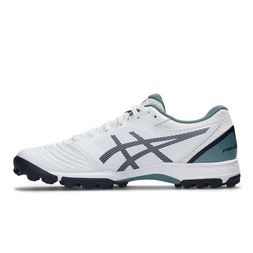 ASICS Field Ultimate FF 2 Men's Hockey Shoes - White/Foggy Teal
