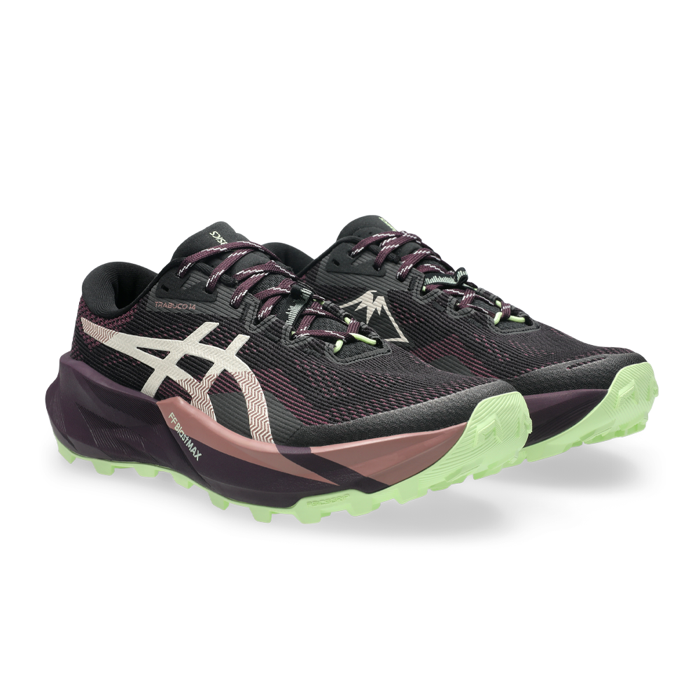 ASICS Trabuco 14 Women's Trail Running Shoes - Black/Dark Aubergine