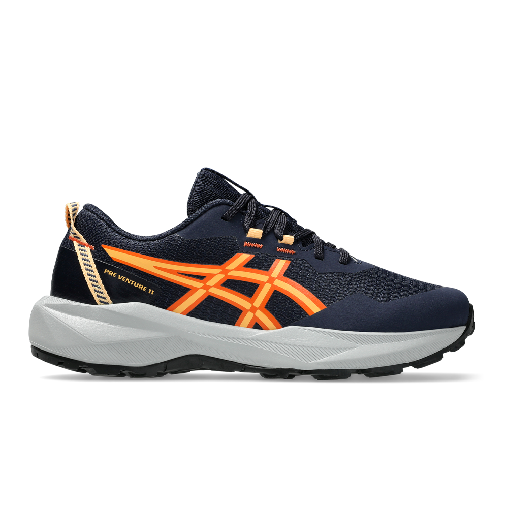ASICS Junior PRE VENTURE 11 Running Shoes - Midnight/Orange Glow