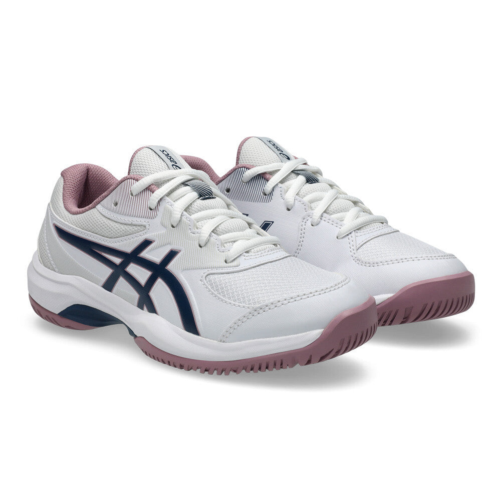 ASICS Junior Gel-Game Trainers - White/Independence Blue