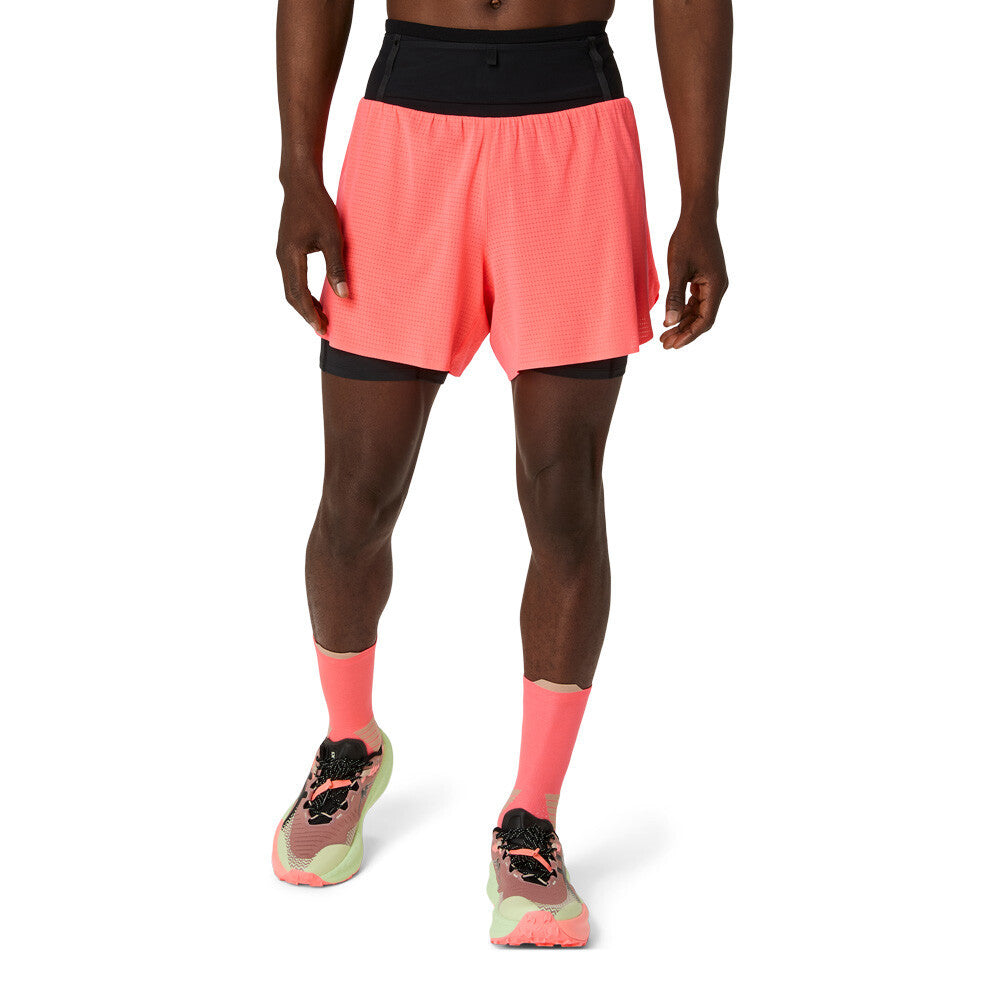 ASICS Fujitrail Elite Men's Shorts - Blazing Coral