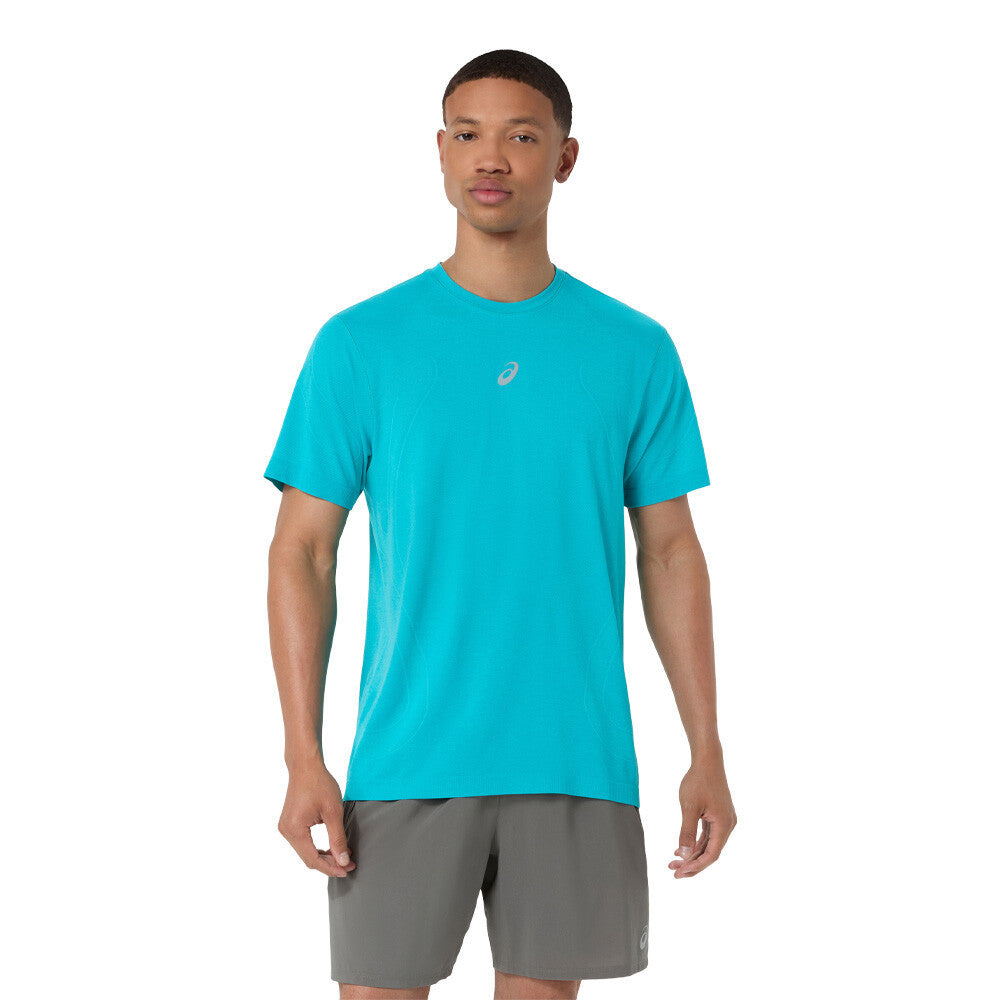ASICS Road Seamless Men's Running Shirt - Energy Aqua