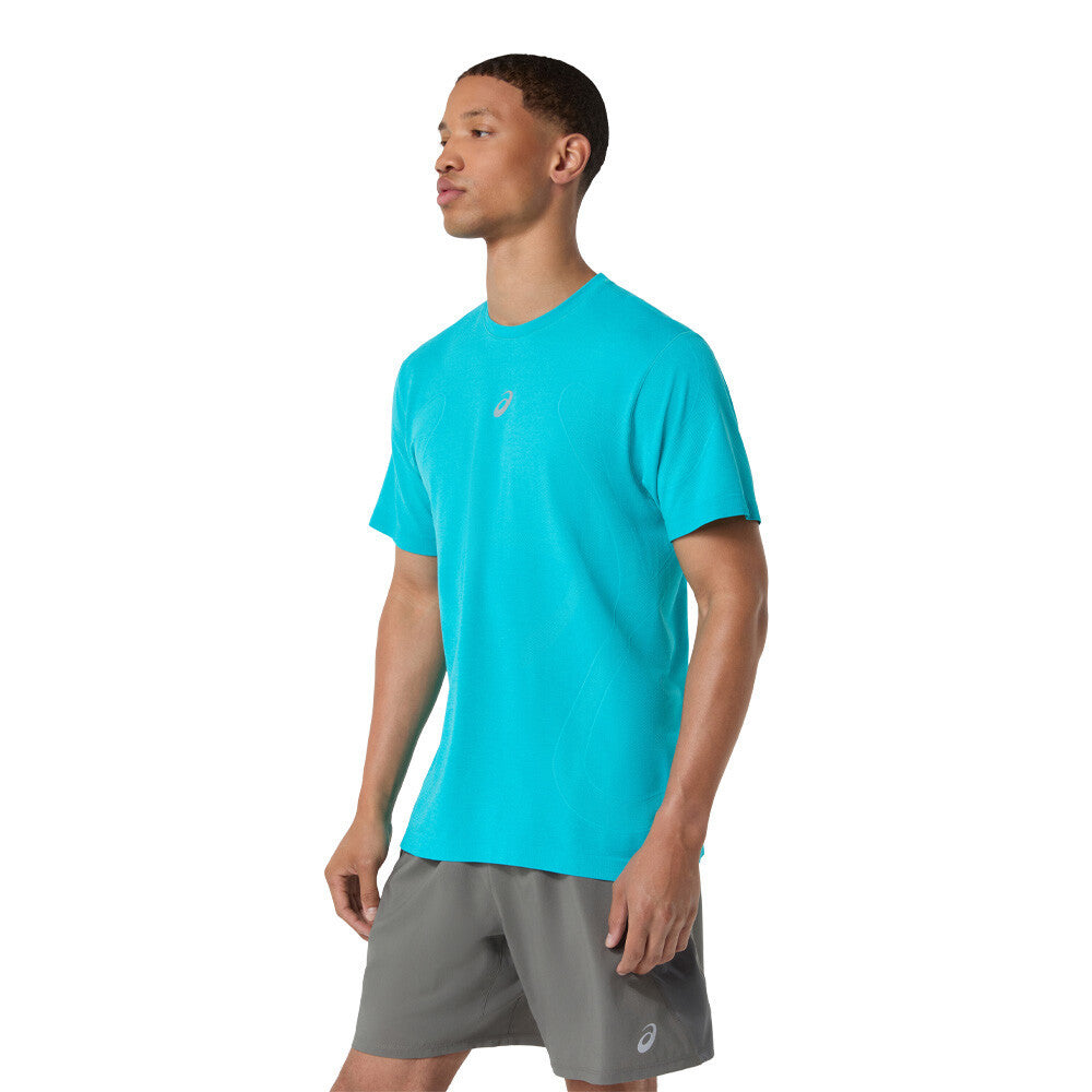 ASICS Road Seamless Men's Running Shirt - Energy Aqua