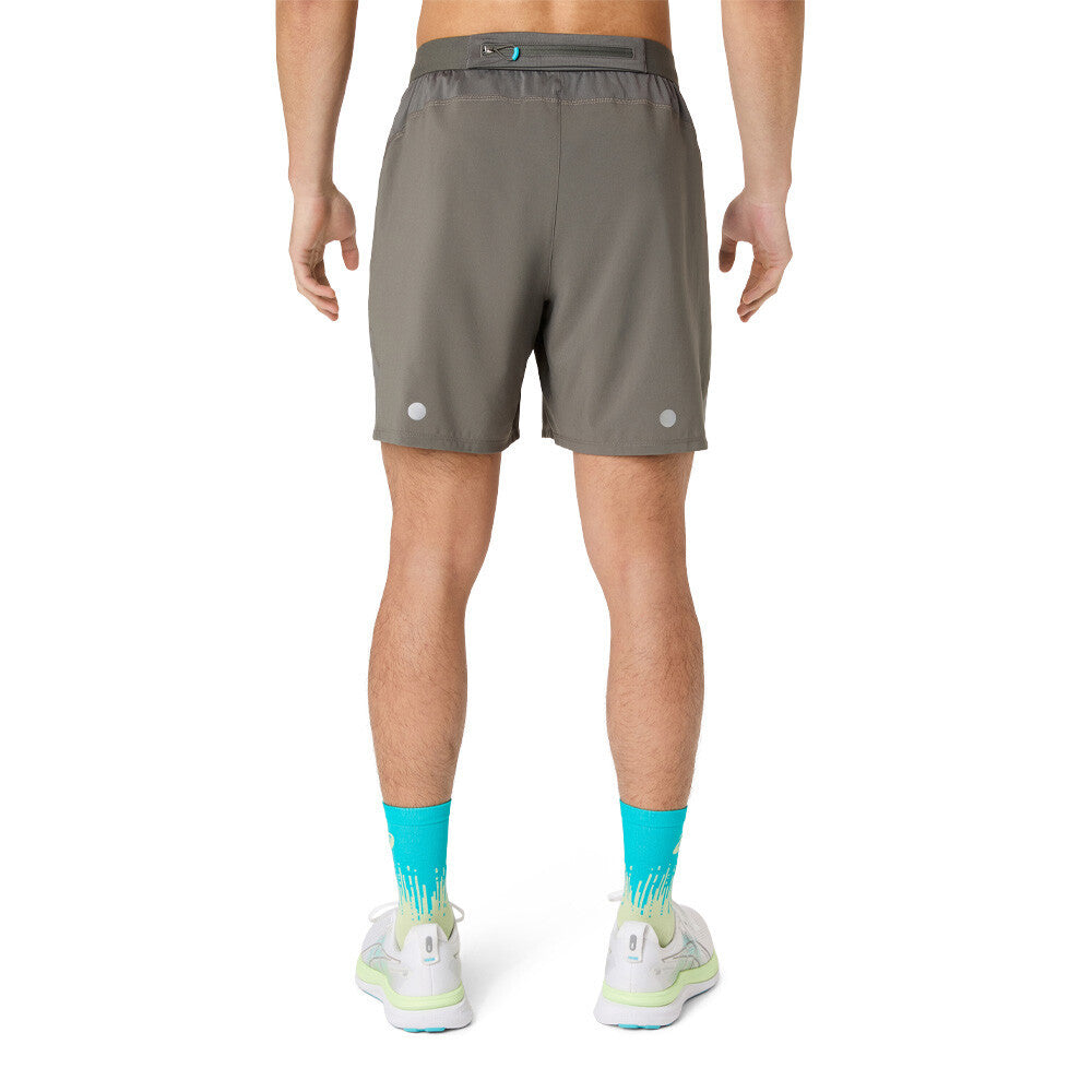 ASICS Road 2-In-1 7 Inch Men's Shorts - Truffle Grey