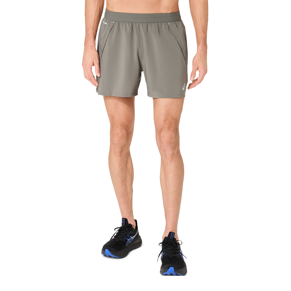ASICS Road 5 Inch Men's Running Shorts - Truffle Grey