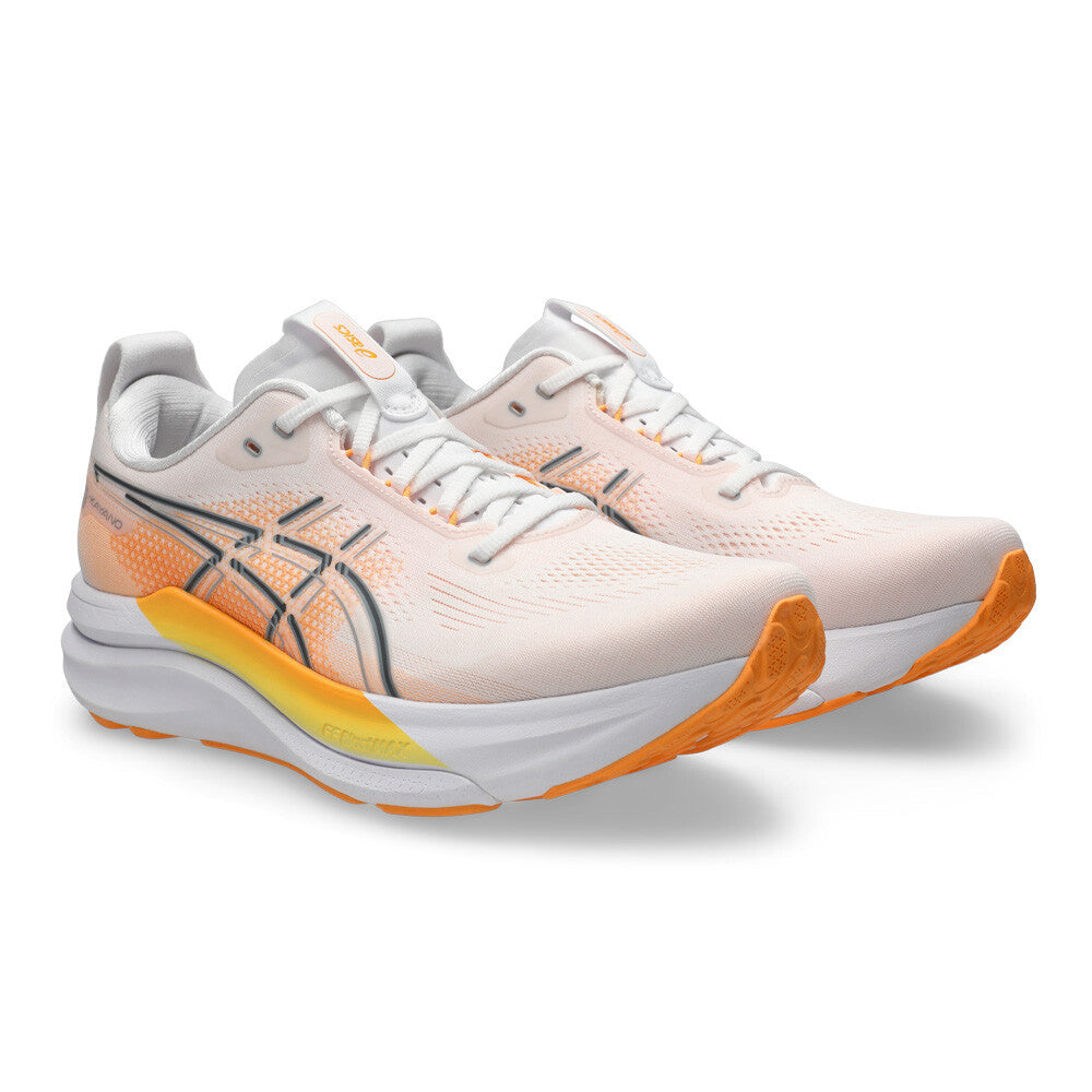 ASICS Gel-Kayano 33 Men's Running Shoes – White/Stadium Orange