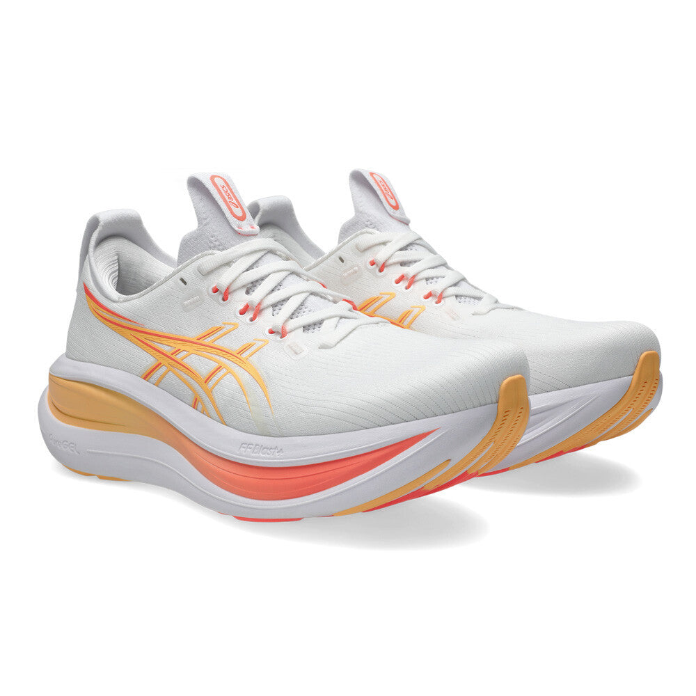 ASICS Gel-Nimbus 28 Women's Running Shoes - White/Sun Coral