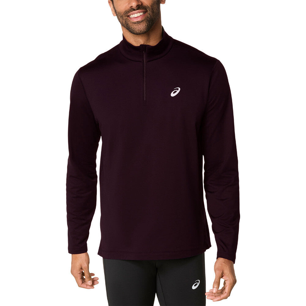 ASICS Core Long Sleeve Half Zip Men's Winter Top - Dark Currant