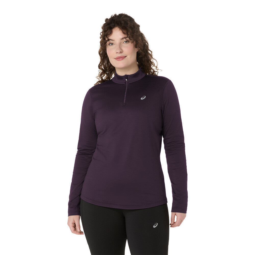 ASICS Core Long Sleeve Half Zip Women's Half Zip Top - Dark Aubergine