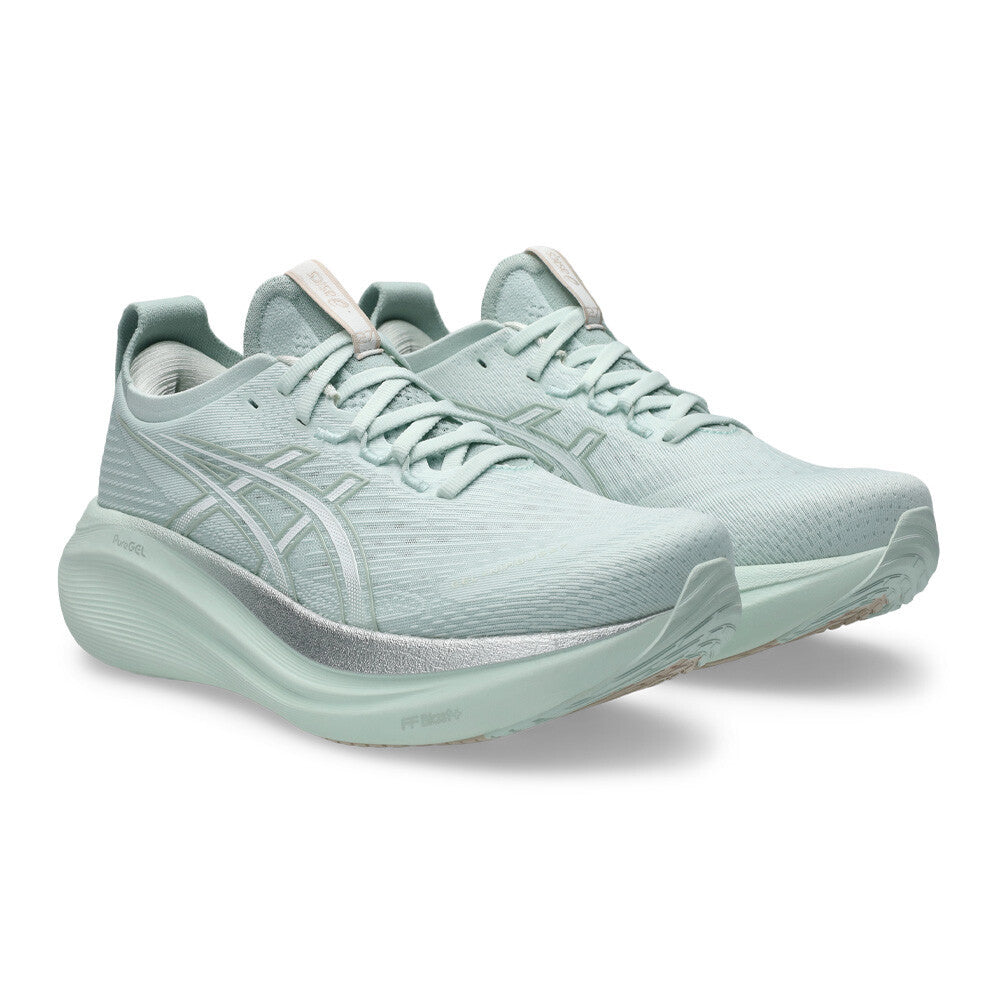 ASICS Gel-Nimbus 27 Women's Running Shoes - Pure Aqua/White