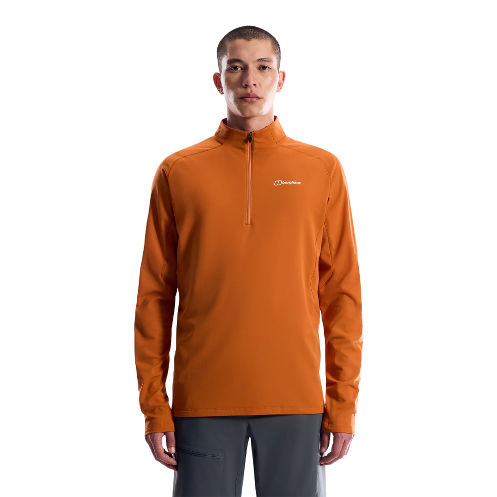 Berghaus Theralite Half Zip Men's Tech Top - Blazing Fire