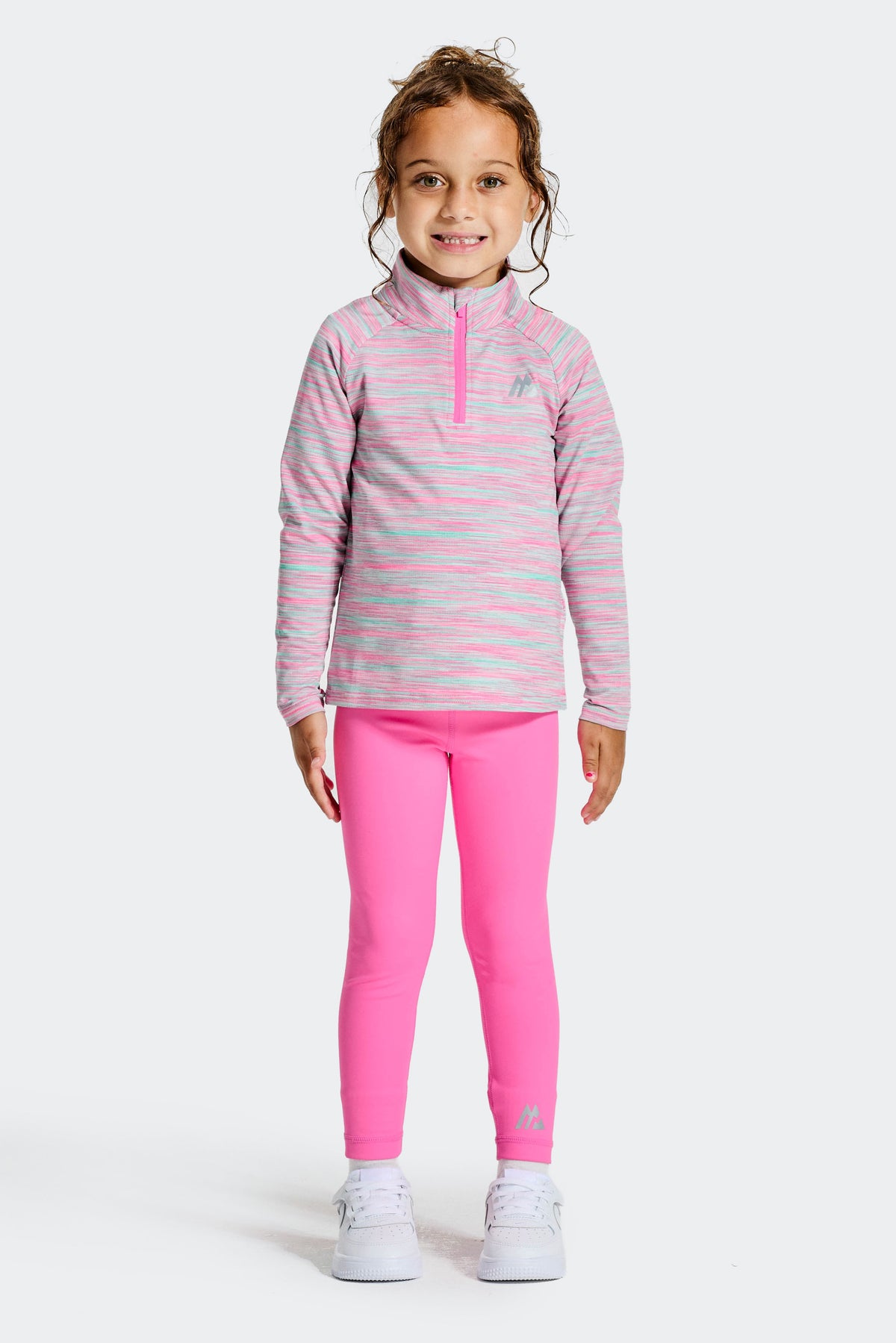 Montirex Infant Girls' Trail 1/4 Zip - Pink/Green