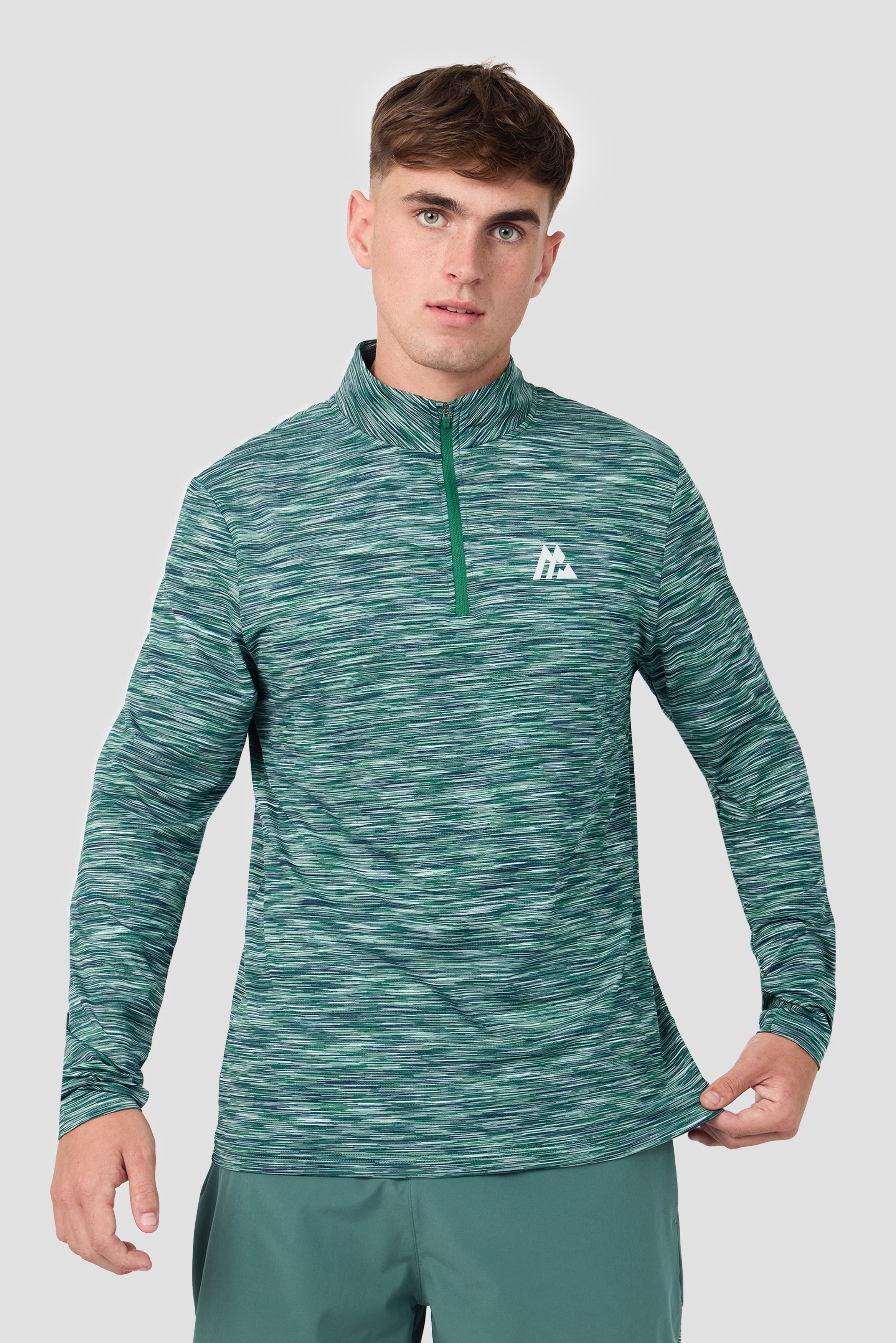 Montirex Trail 1/4 Zip – Green, Blue