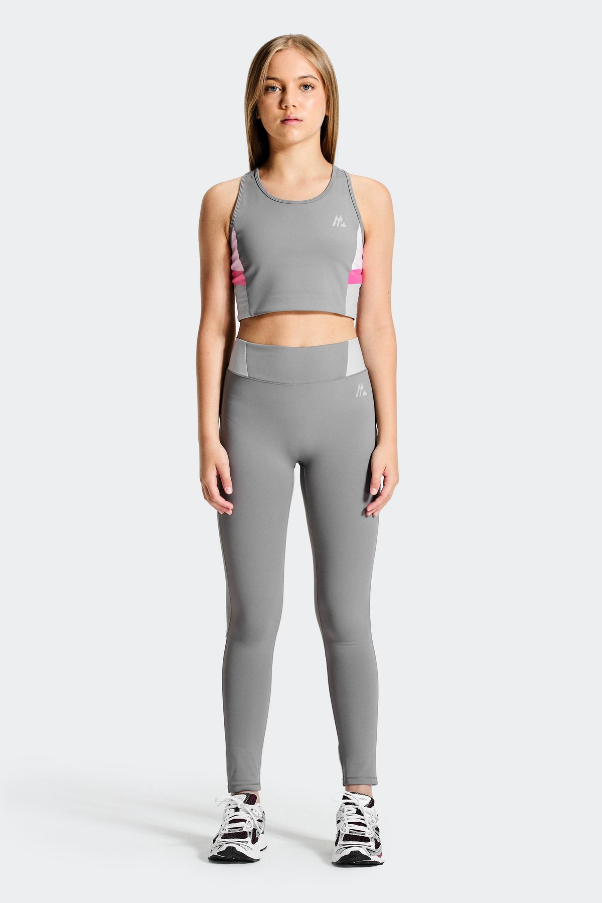 Montirex Girls' Lumina Legging - Winter Sky Basalt Powder Pink Sweet Pink