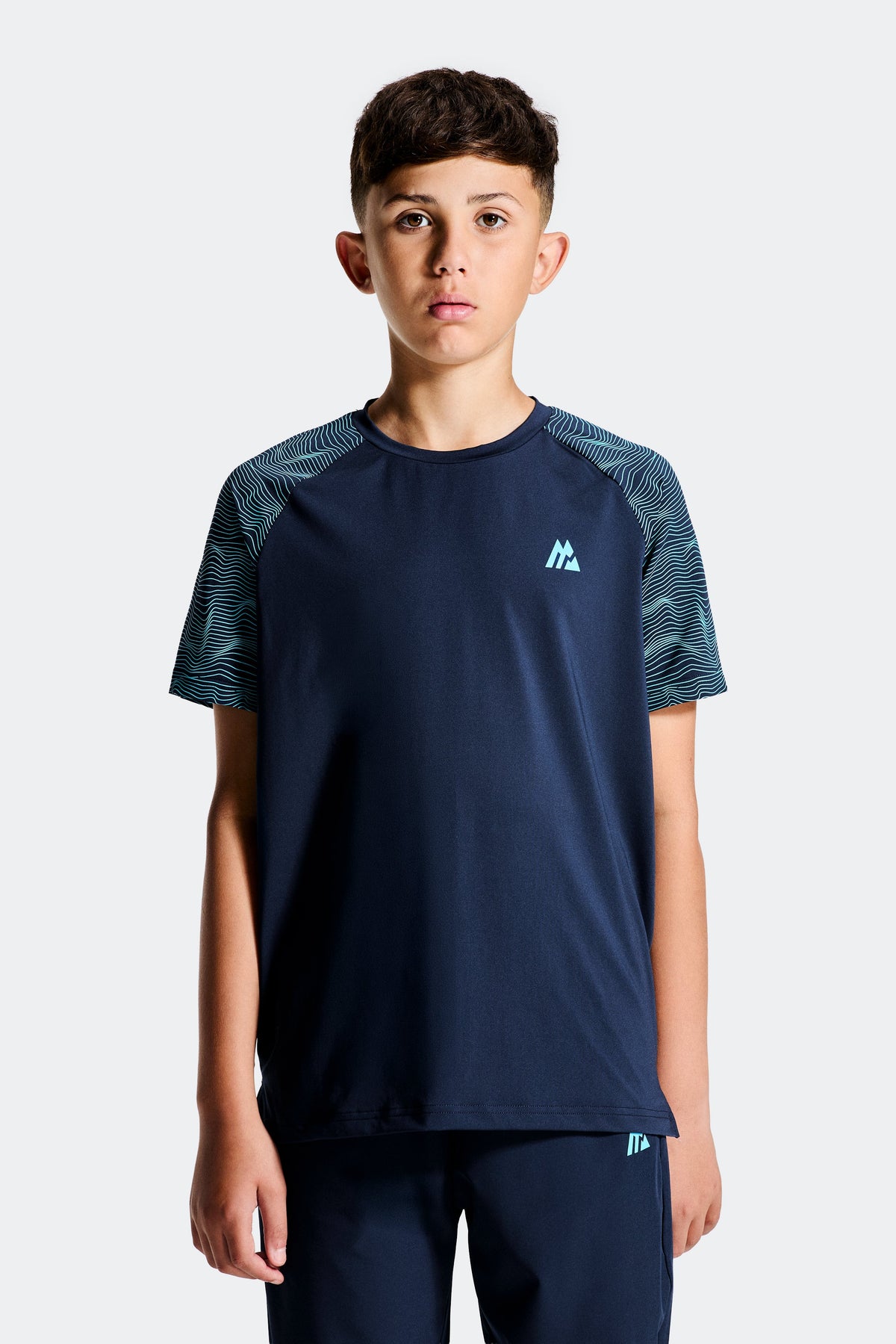 Montirex Junior Energy T-Shirt - Midnight Blue Neon Sky