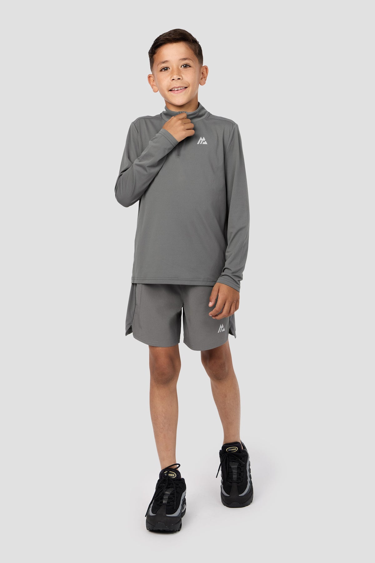 Montirex Junior Delta 1/4 Zip - Cement Grey