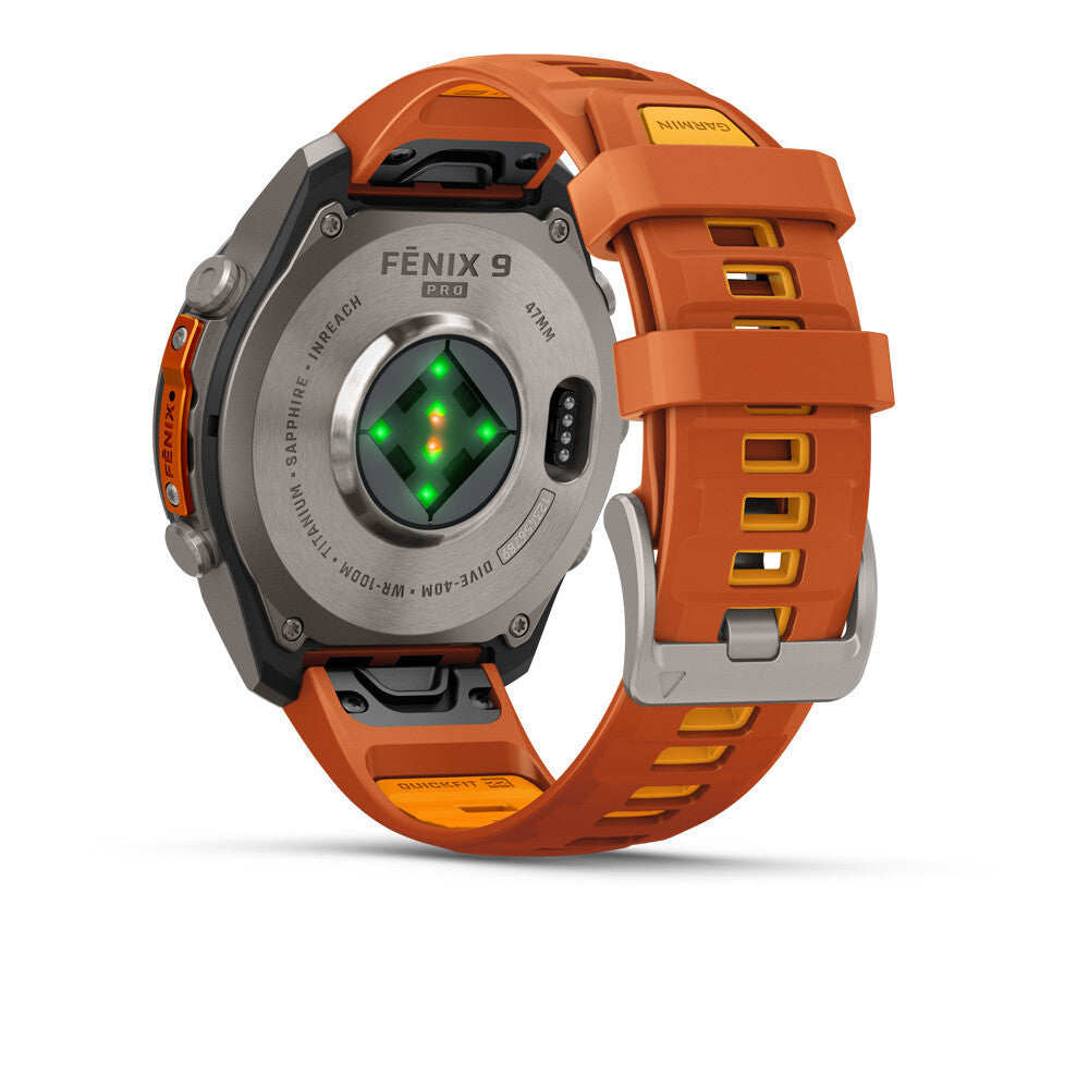 Garmin Fenix 9 Pro inReach Amoled Sapphire (47mm) GPS Watch - Titanium/Autumn Orange