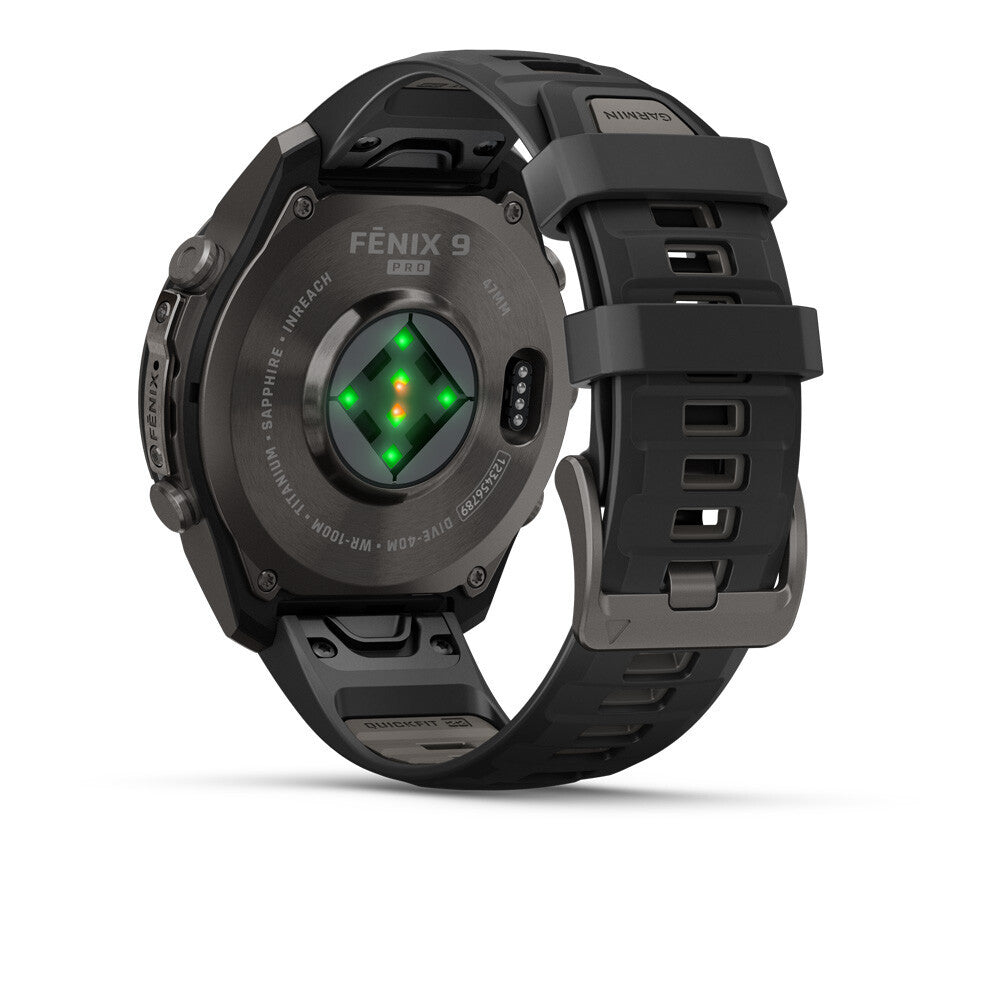 Garmin Fenix 9 Pro inReach Amoled Sapphire (47mm) GPS Watch - Carbon Grey Dlc Titanium/Black