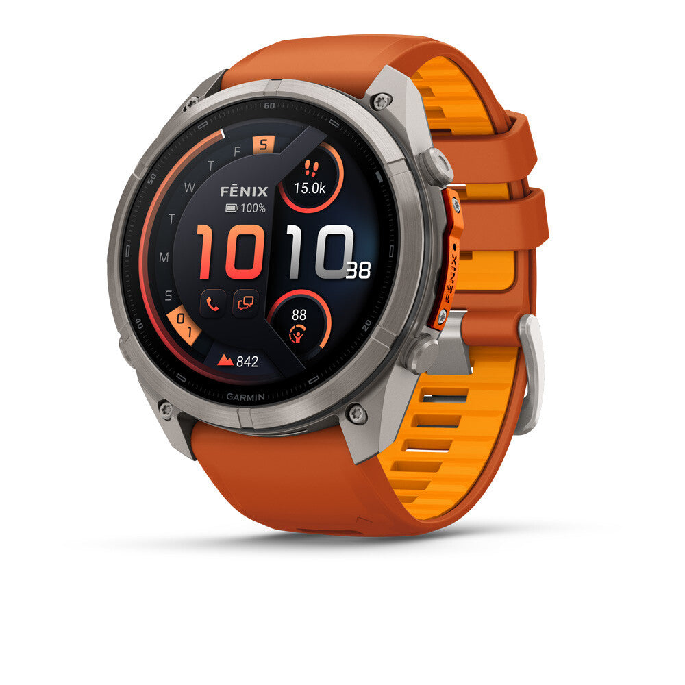 Garmin Fenix 9 Pro inReach Amoled Sapphire (51mm) GPS Watch - Titanium/Autumn Orange