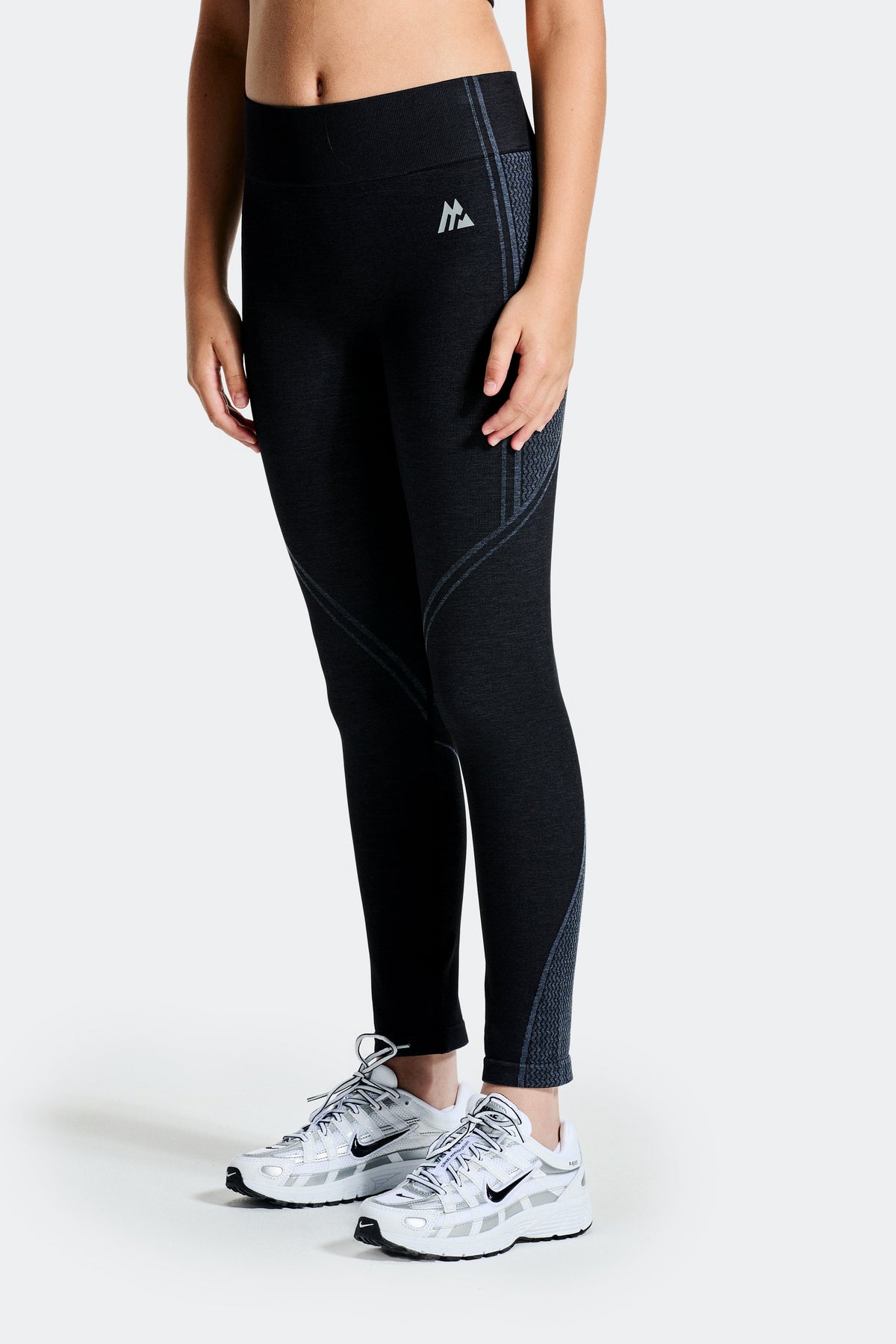 Montirex Girls' Harmony Legging - Black Cadet Grey
