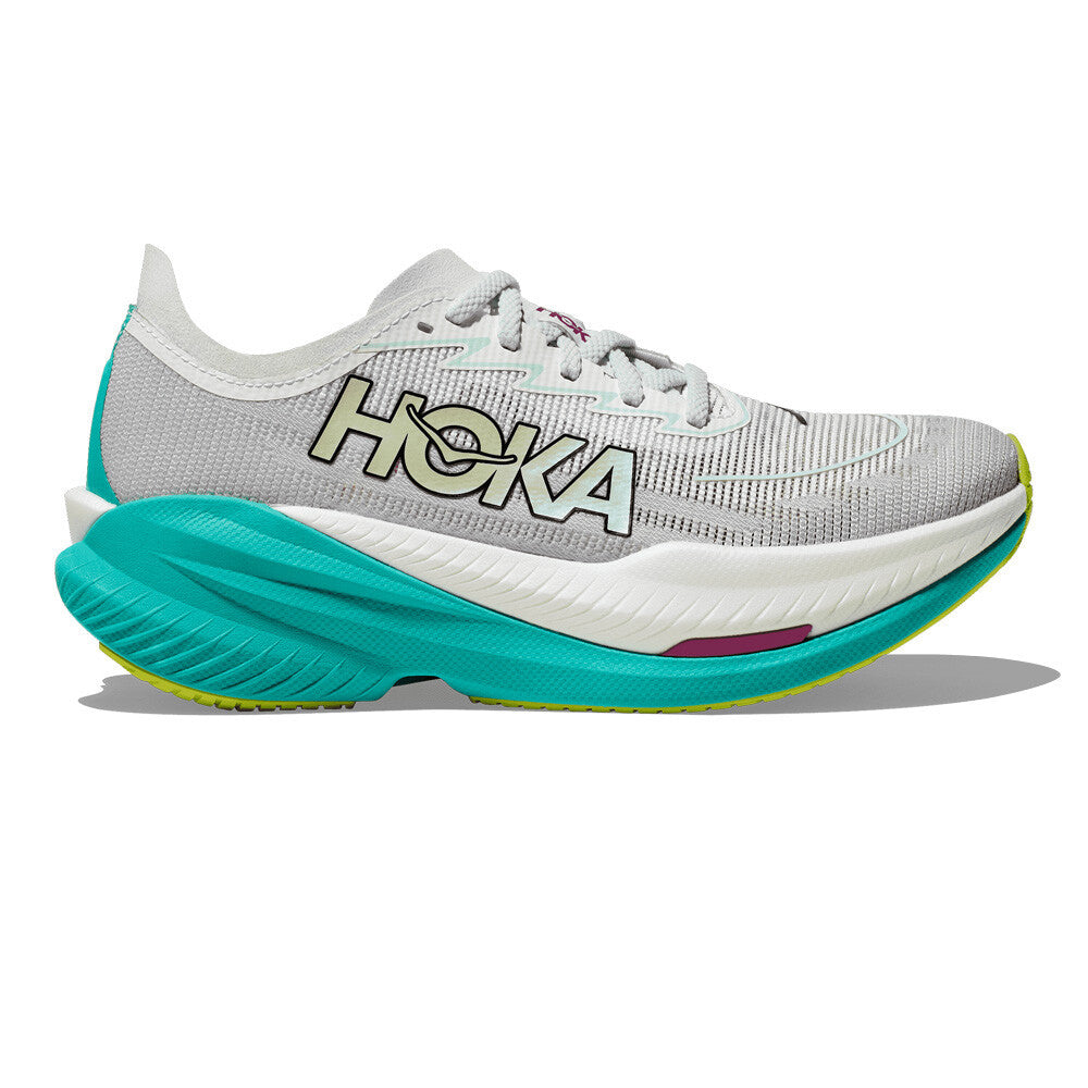 HOKA Mach X 2 Women's Running Shoes - Frost/Electric Aqua
