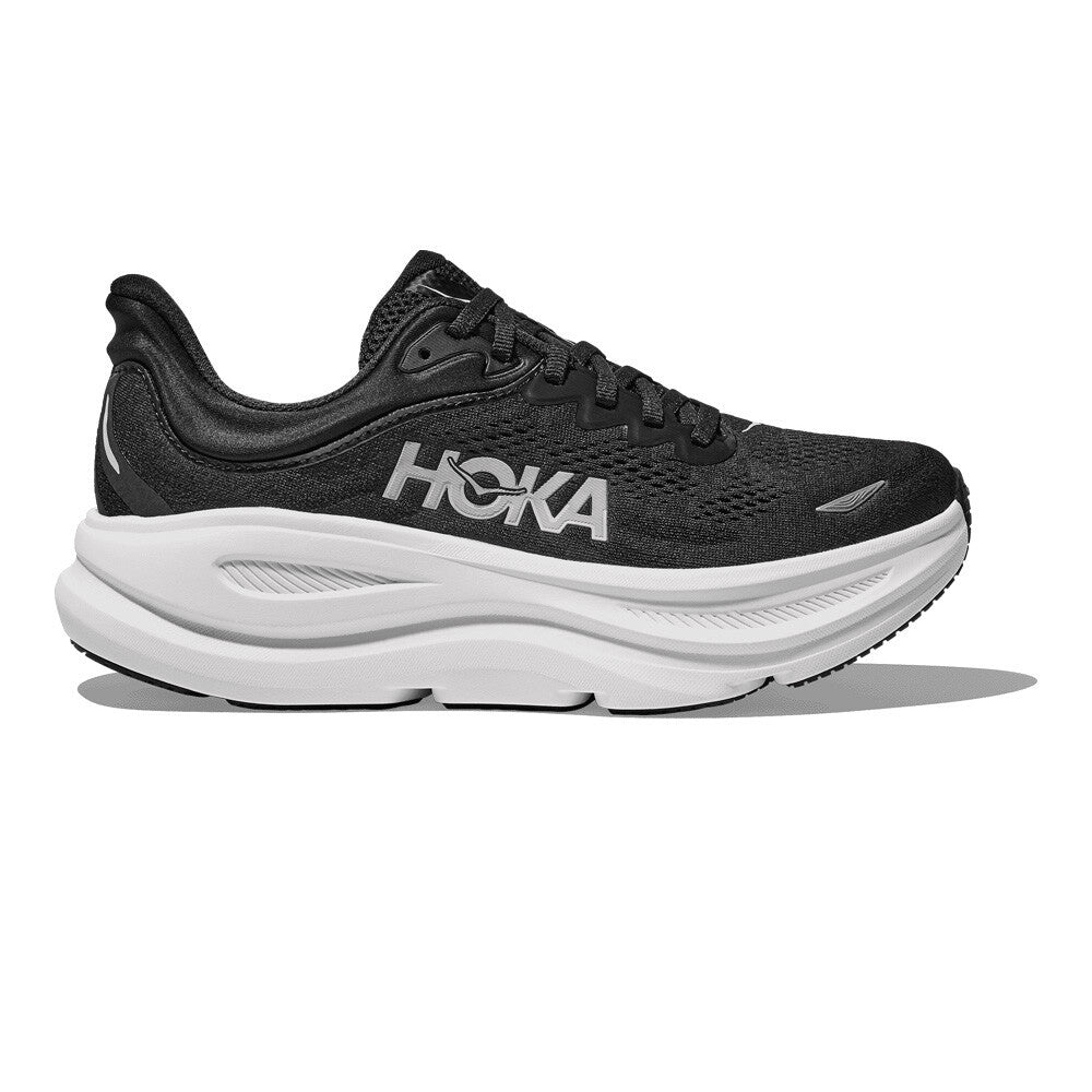 HOKA Bondi 9 Women's Running Shoes - Black/White