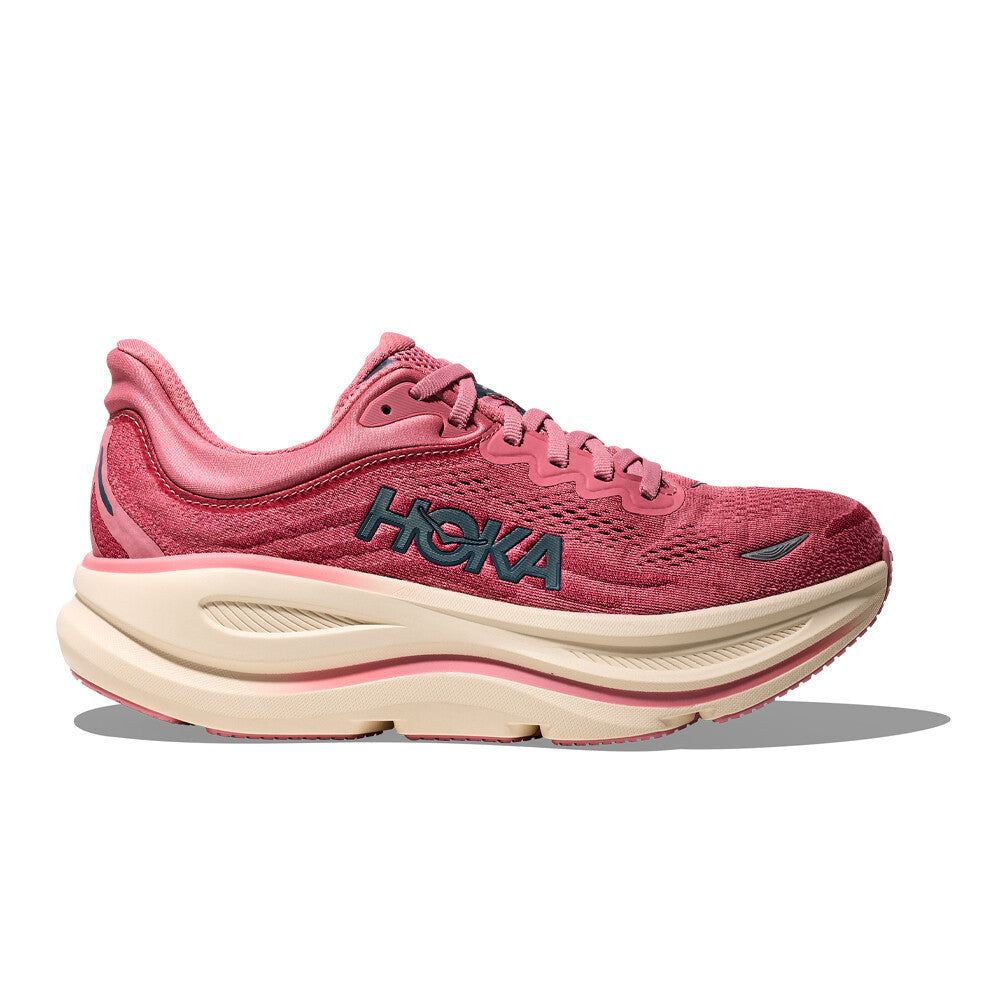 HOKA Bondi 9 Women's Running Shoes (D Width) - Lingonberry/Cranberry