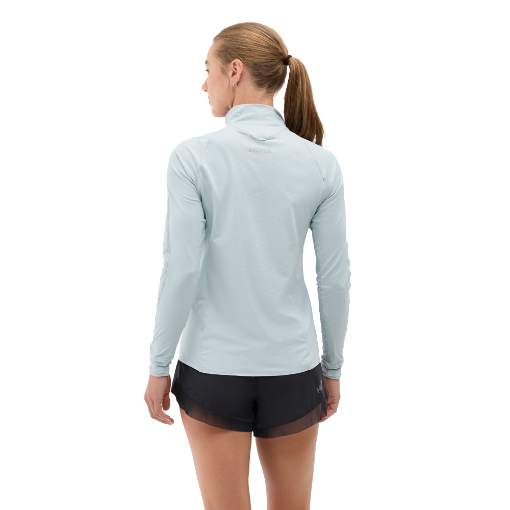 HOKA GlideTech Quarter Zip Women's Half Zip Top - Mineral Blue