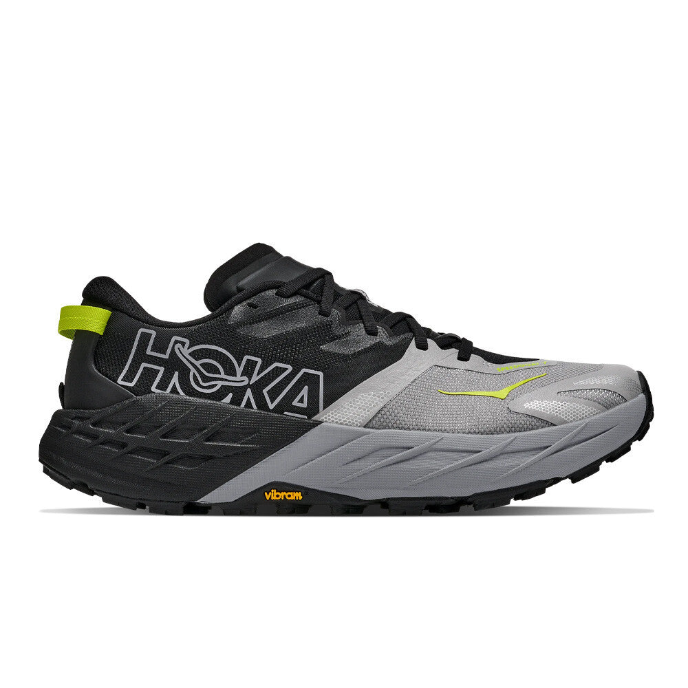 HOKA Speedgoat 7 Men's Trail Running Shoes - Black/Stellar Grey