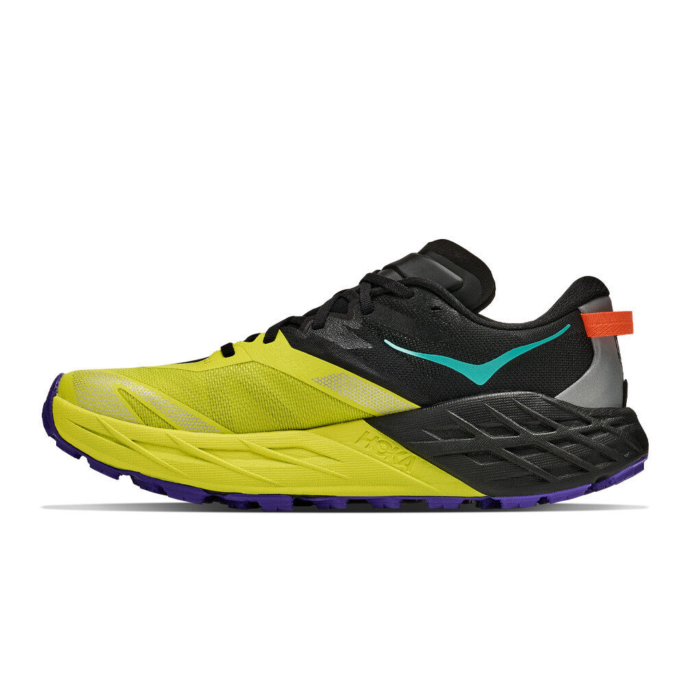 HOKA Speedgoat 7 Men's Trail Running Shoes - Black/Hoka Citrus